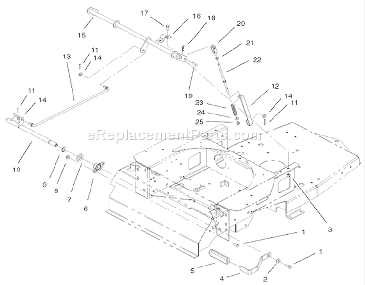 Parking Brake Assembly Diagram and Parts List for 74601 220000001-220000912 - 2002 Toro Lawn Tractor