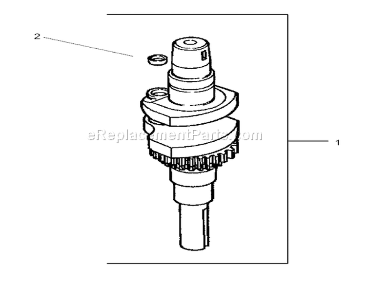 Crankshaft Assembly Diagram and Parts List for 74601 230000001-230999999 - 2003 Toro Lawn Tractor