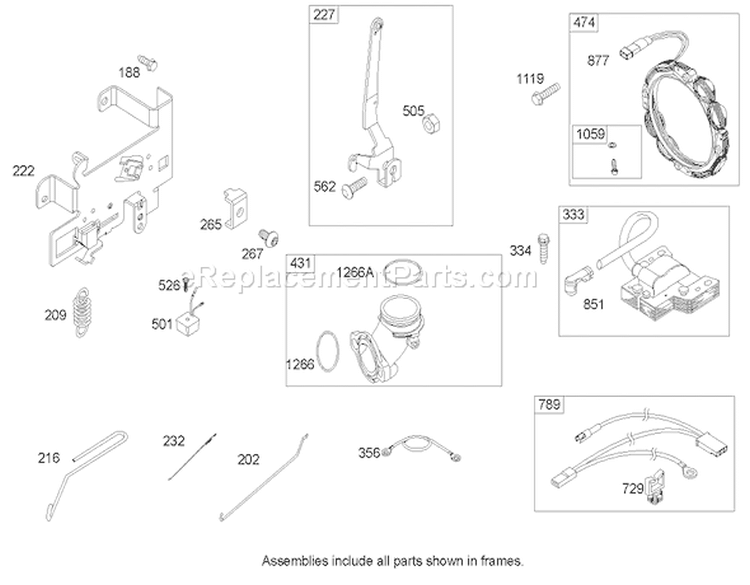 Governor Assembly Diagram and Parts List for 74602 240000001-240999999 - 2004 Toro Lawn Tractor