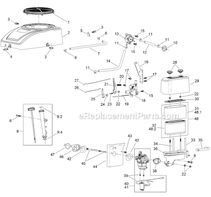 No_1_Engine_Assembly_No_120-4335 Diagram and Parts List for 74621 312000001-312999999 Toro Lawn Tractor