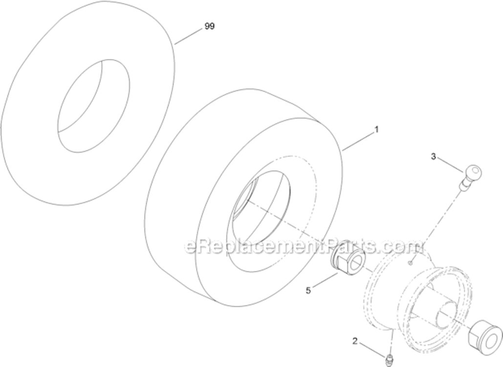 Caster_Wheel_Assembly_No_120-5515 Diagram and Parts List for 74621 312000001-312999999 Toro Lawn Tractor