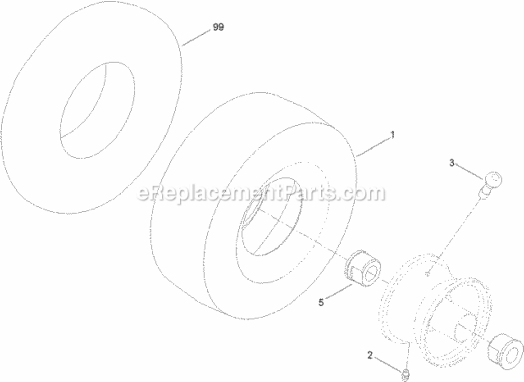 Caster_Wheel_Assembly_No_120-5515 Diagram and Parts List for 74625 313000001 - 313999999 Toro Lawn Tractor