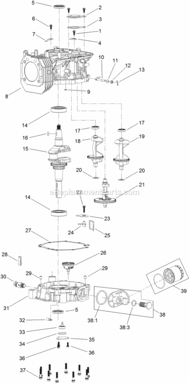 No_3_Engine_Assembly_No_120-4335 Diagram and Parts List for 74629 314000001 - 314999999 Toro Lawn Tractor