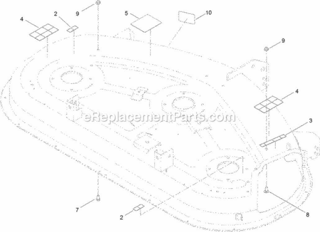 50_Inch_Deck_Decal_Assembly_No_119-8841 Diagram and Parts List for 74632 311000001 - 311999999 Toro Lawn Tractor