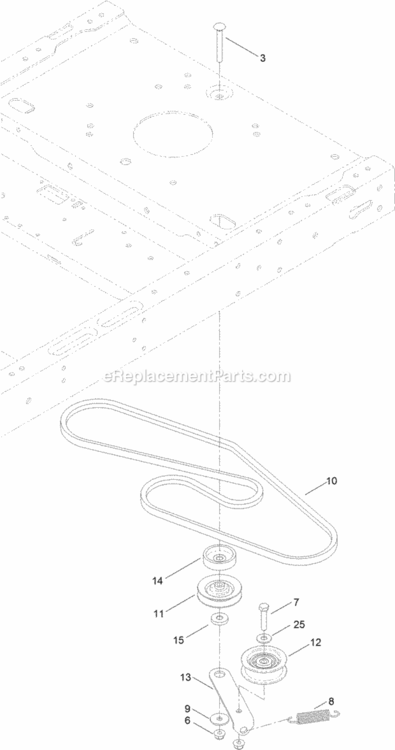 Belt_And_Pulley_Assembly Diagram and Parts List for 74632 314000001 - 314999999 Toro Lawn Tractor