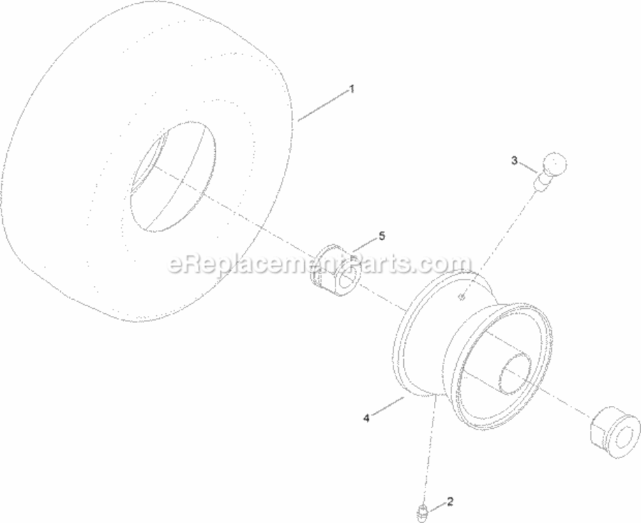 Wheel_And_Tire_Assembly_No_120-5515 Diagram and Parts List for 74633 313100001 - 313999999 Toro Lawn Tractor