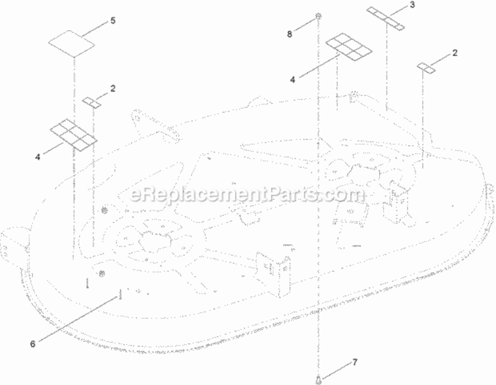 42_Inch_Deck_Assembly_No_119-8840 Diagram and Parts List for 74633 313100001 - 313999999 Toro Lawn Tractor