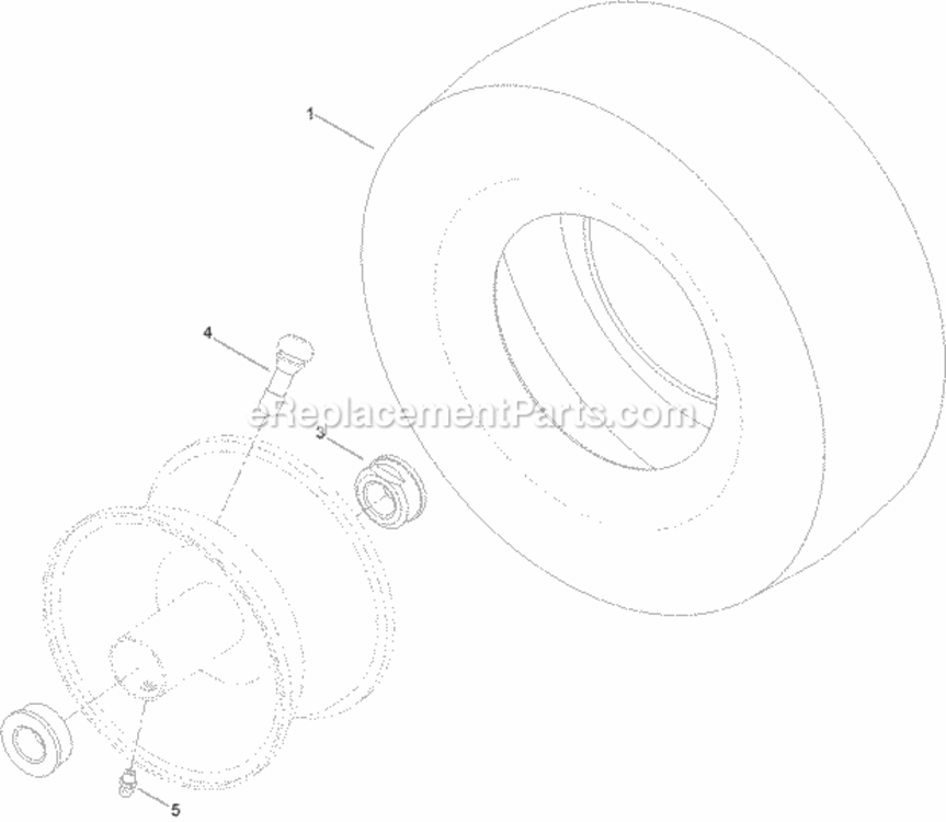13_Inch_Wheel_And_Tire_Assembly_No_119-3473 Diagram and Parts List for 74641 314000001 - 314999999 Toro Lawn Tractor