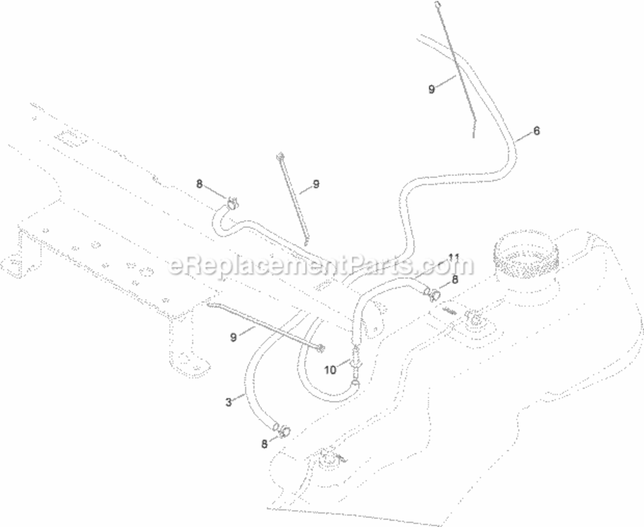 Fuel_Delivery_Assembly Diagram and Parts List for 74641 314000001 - 314999999 Toro Lawn Tractor