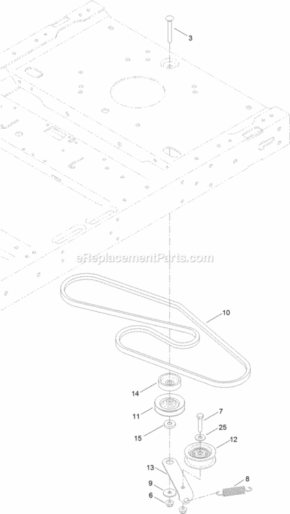 Belt_And_Pulley_Assembly Diagram and Parts List for 74641 314000001 - 314999999 Toro Lawn Tractor