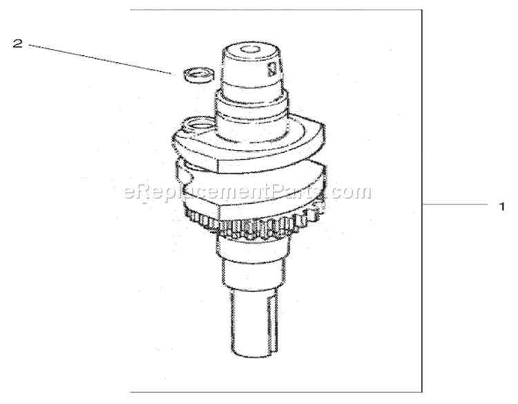 Crankshaft Assembly Diagram and Parts List for 74701 210000001-210999999 - 2001 Toro Lawn Tractor