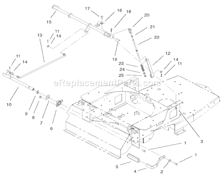 Parking Brake Assembly Diagram and Parts List for 74701 220000001-220999999 - 2002 Toro Lawn Tractor