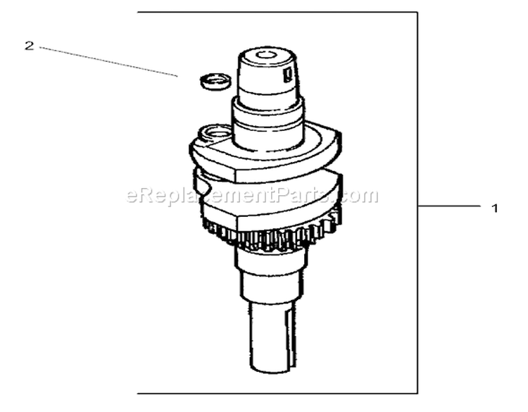 Crankshaft Assembly Diagram and Parts List for 74701 230000001-230999999 - 2003 Toro Lawn Tractor