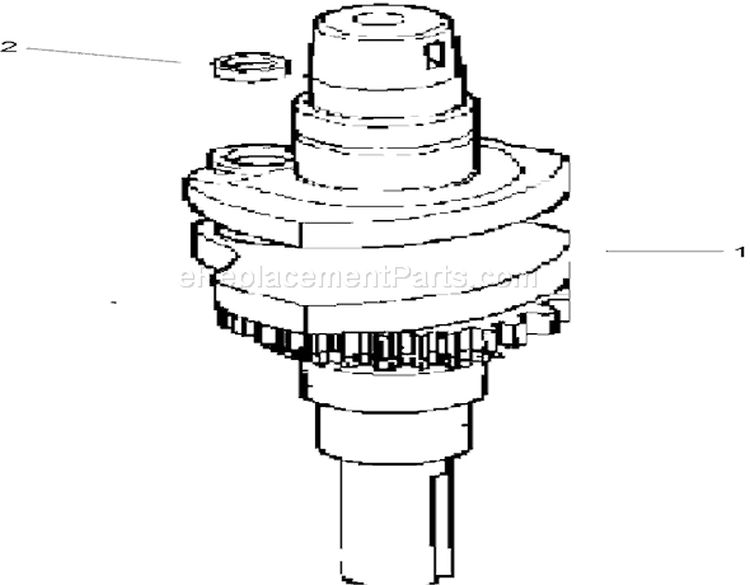 Crankshaft Assembly Diagram and Parts List for 74702 240000001-240000199 - 2004 Toro Lawn Tractor