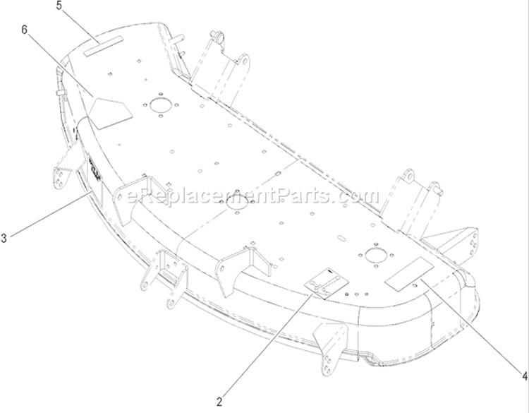 Deck Assembly No. 108-7174 Diagram and Parts List for 74704 250000001-250999999 - 2005 Toro Lawn Tractor