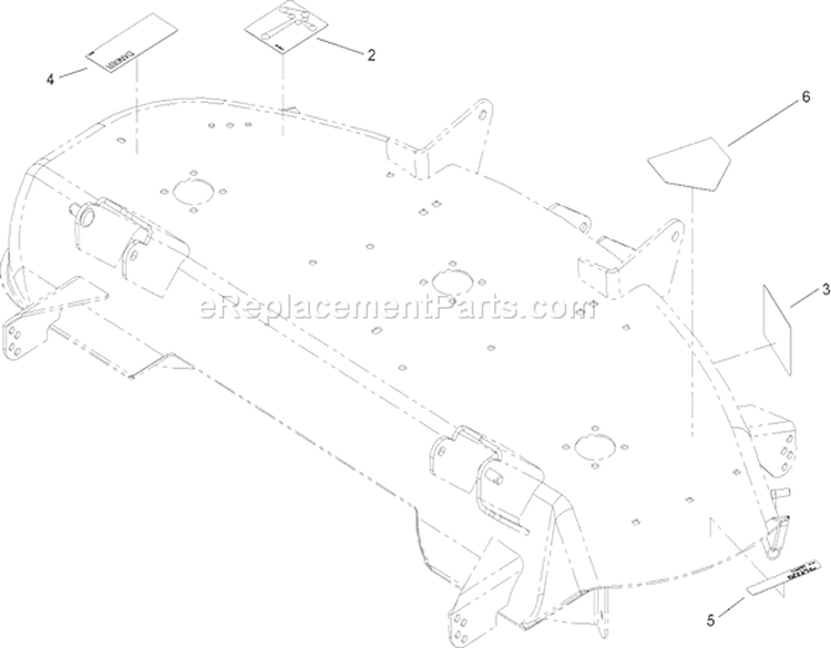 48in Deck Decal Assembly No. 108-7174 Diagram and Parts List for 74704 260000001-260999999 - 2006 Toro Lawn Tractor