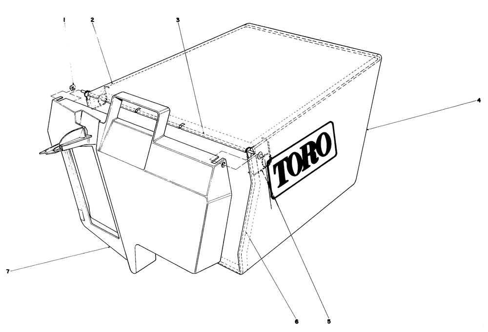 Grass Bag Assembly No. 11-0159 Diagram and Parts List for 20570 3000001 - 3999999 Toro Lawn Mower