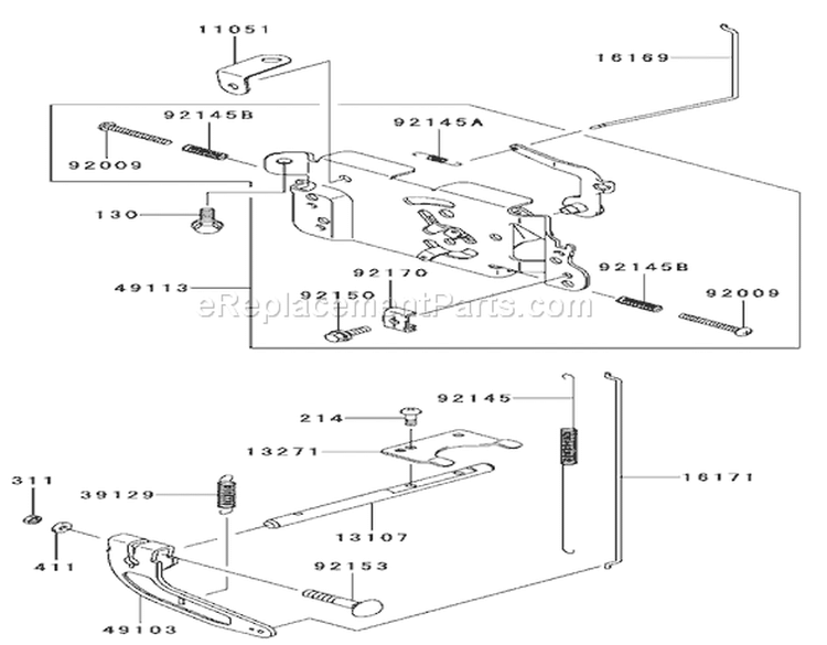 Control Equipment Assembly Kawasaki FH 531V-AS07 Diagram and Parts List for 74801 220000001-220999999 - 2002 Toro Lawn Tractor