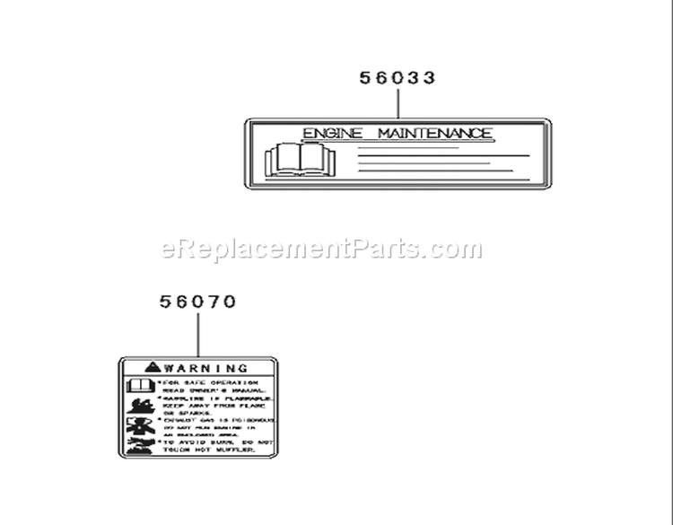 Label Assembly Kawasaki FH531V-CS07 Diagram and Parts List for 74801 230000001-230999999 - 2003 Toro Lawn Tractor