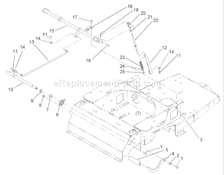 Parking Brake Assembly Diagram and Parts List for 74802 240000159-240999999 - 2004 Toro Lawn Tractor