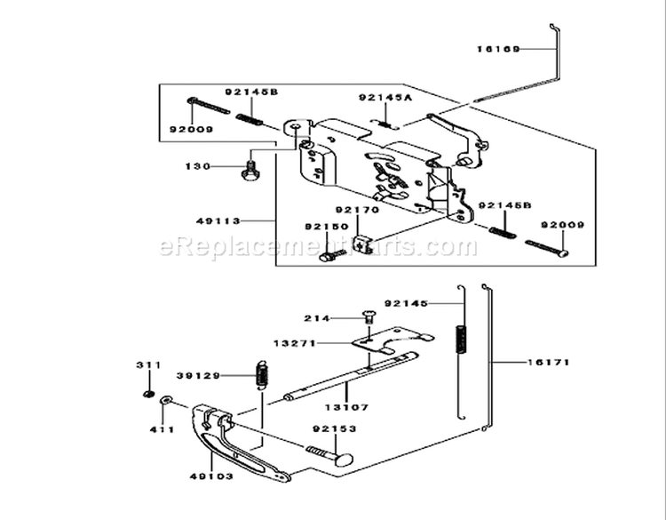 Control Equipment Assembly Kawasaki Model FH580V-AS13 Diagram and Parts List for 74802 240000159-240999999 - 2004 Toro Lawn Tractor