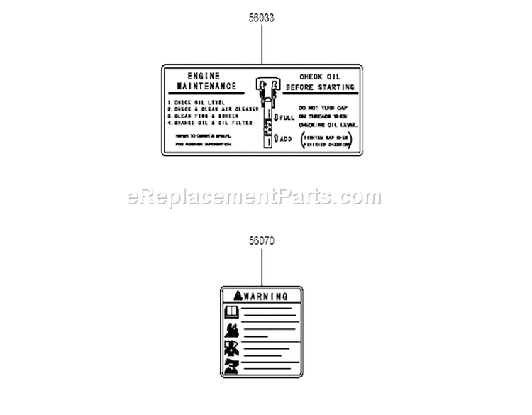 Engine Decals Kawasaki FH580V-CS13-R Diagram and Parts List for 74806 270000001-270999999 - 2007 Toro Lawn Tractor
