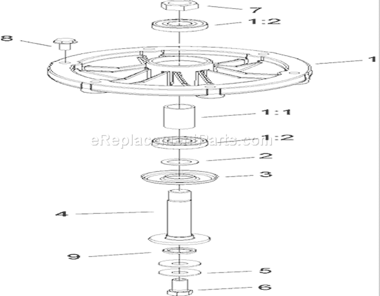 Cutter Housing Assembly No. 109-6394 Diagram and Parts List for 74814 270000001-270999999 - 2007 Toro Lawn Tractor