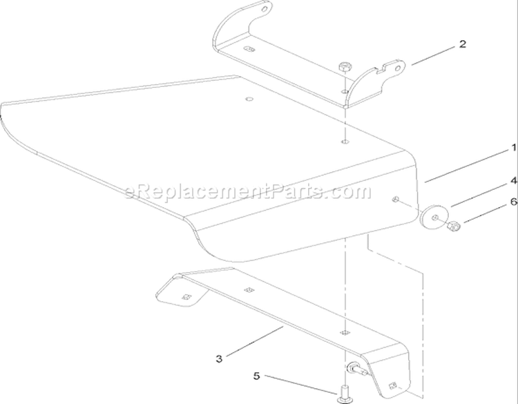 Rubber Deflector Assembly No. 114-1651 Diagram and Parts List for 74812 280000001-280999999 - 2008 Toro Lawn Tractor