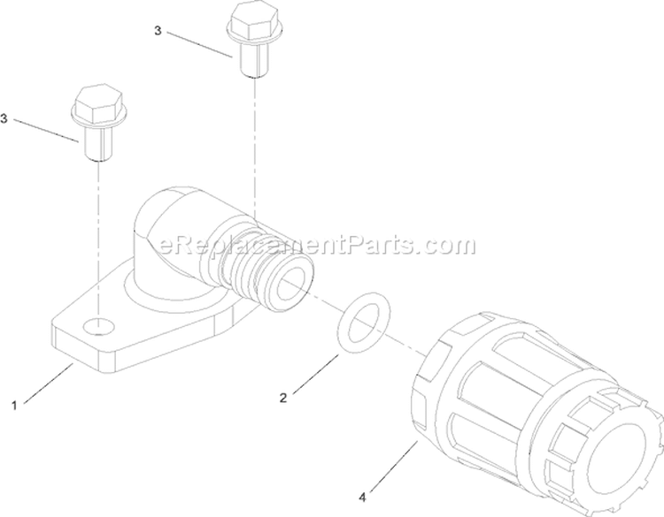 Washout Port Assembly Diagram and Parts List for 74815 290000001-290999999 - 2009 Toro Lawn Tractor