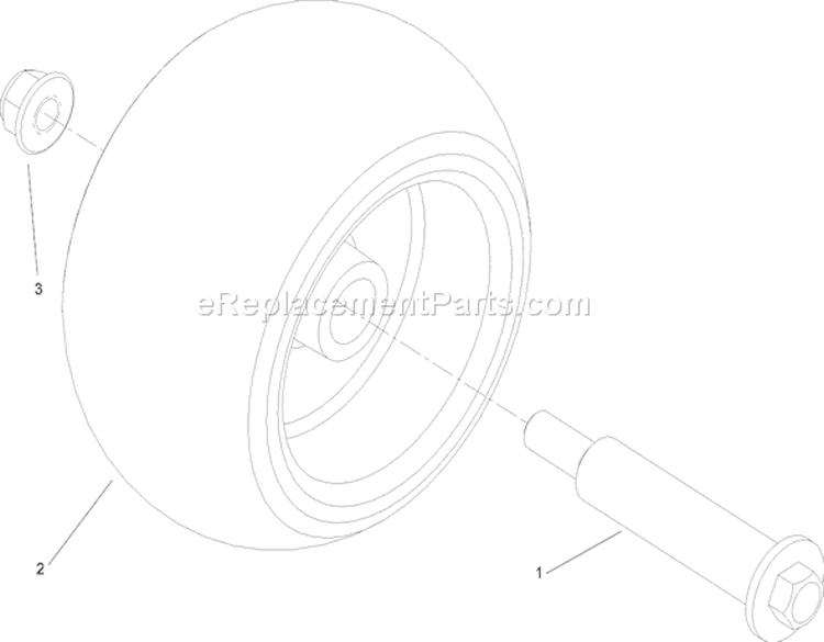 Anti Scalp Roller Assembly Diagram and Parts List for 74815 290000001-290999999 - 2009 Toro Lawn Tractor