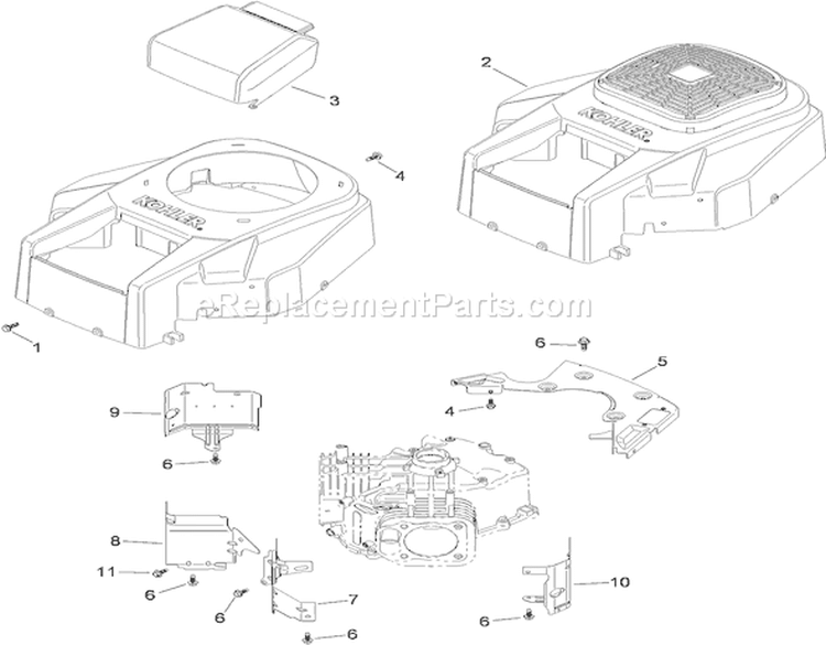 Blower Housing Assembly Diagram and Parts List for 74822 290000001-290999999 - 2009 Toro Lawn Tractor