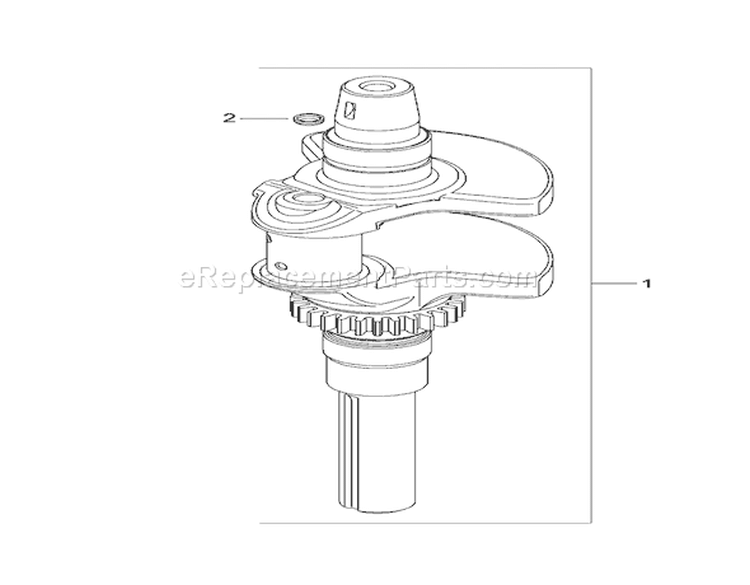 Crankshaft Assembly Diagram and Parts List for 74822 290000001-290999999 - 2009 Toro Lawn Tractor