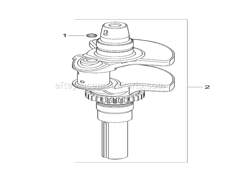 Crankshaft Assembly Diagram and Parts List for 74823 290000001-290999999 - 2009 Toro Lawn Tractor