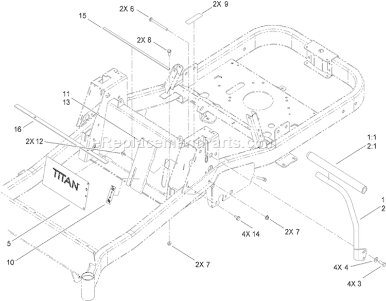 Control Assembly Diagram and Parts List for 74824 310000001-310999999 - 2010 Toro Lawn Tractor