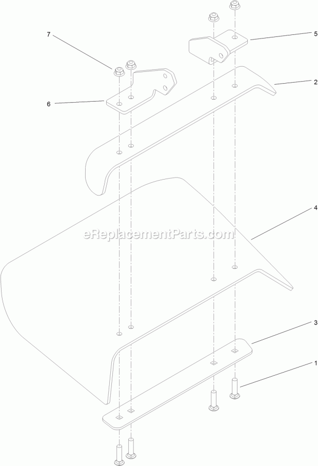 Deflector Assembly No. 120-2451 Diagram and Parts List for 74588 315000001-315999999 Toro Lawn Mower