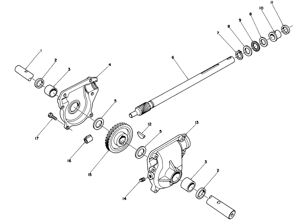 32" Auger Gearcase Assembly No. 62-0442 Diagram and Parts List for 38565 8000001 - 8999999 Toro Snow Blower