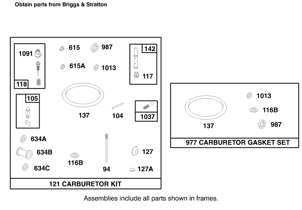 Engine Briggs & Stratton Model 303776-1188-A1 Diagram and Parts List for 30182 890001 - 899999 Toro Lawn Tractor Accessories