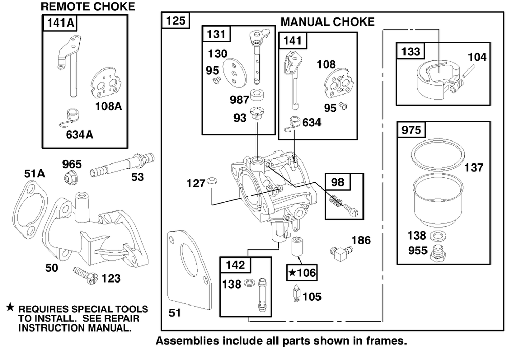 Engine Briggs & Stratton Model 195707-0421-E1 Diagram and Parts List for 70122 9900001 - 9999999 Toro Lawn Tractor