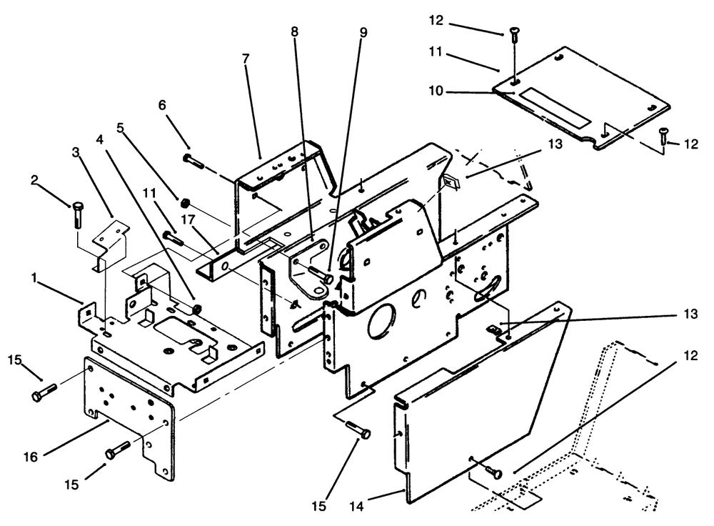Hood Stand And Supports Diagram and Parts List for 73401 5901261 - 5999999 Toro Lawn Tractor