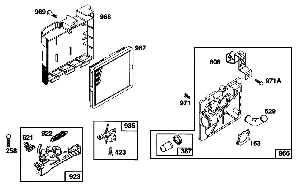 Engine Briggs & Stratton Model 128807-0658-01 Diagram and Parts List for 20473 6900001 - 6999999 Toro Lawn Mower