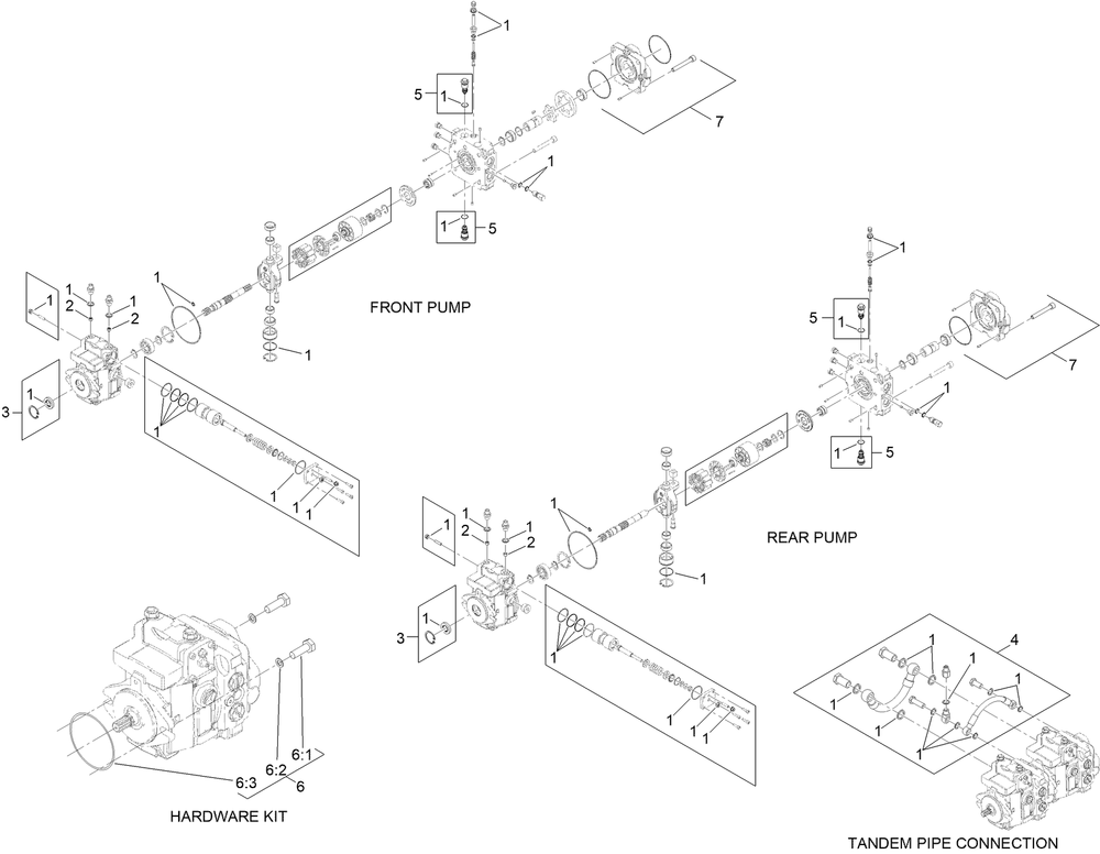 Tandem Pump Assembly No. 138-0767 Diagram and Parts List for 22328 408963400 - 409588175 Toro Lawn Tractor Accessories
