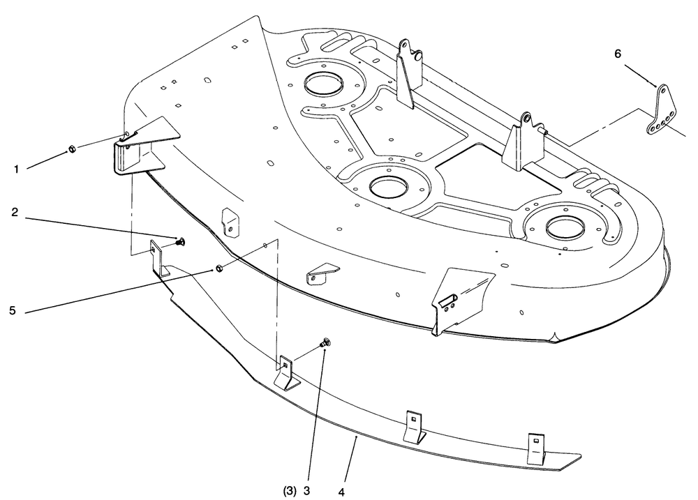 Baffle Assembly & Adjusting Link Diagram and Parts List for 79104 8900001 - 8999999 Toro Lawn Tractor