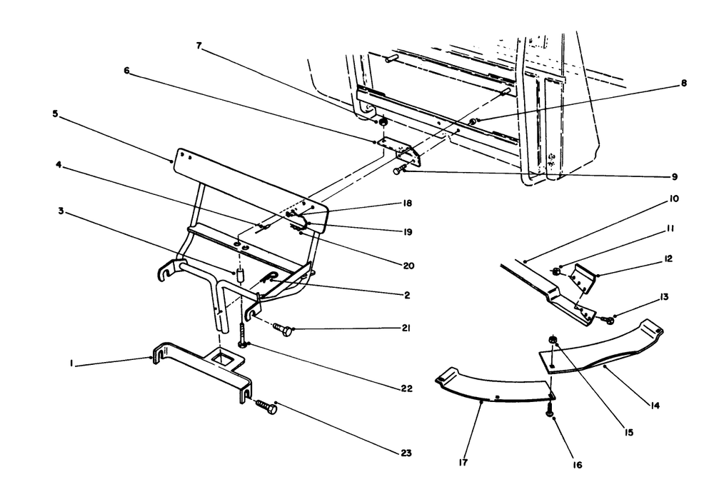 Quick Attach Assembly Diagram and Parts List for 27-06BL01 1000001 - 1999999 Toro Lawn Tractor Accessories