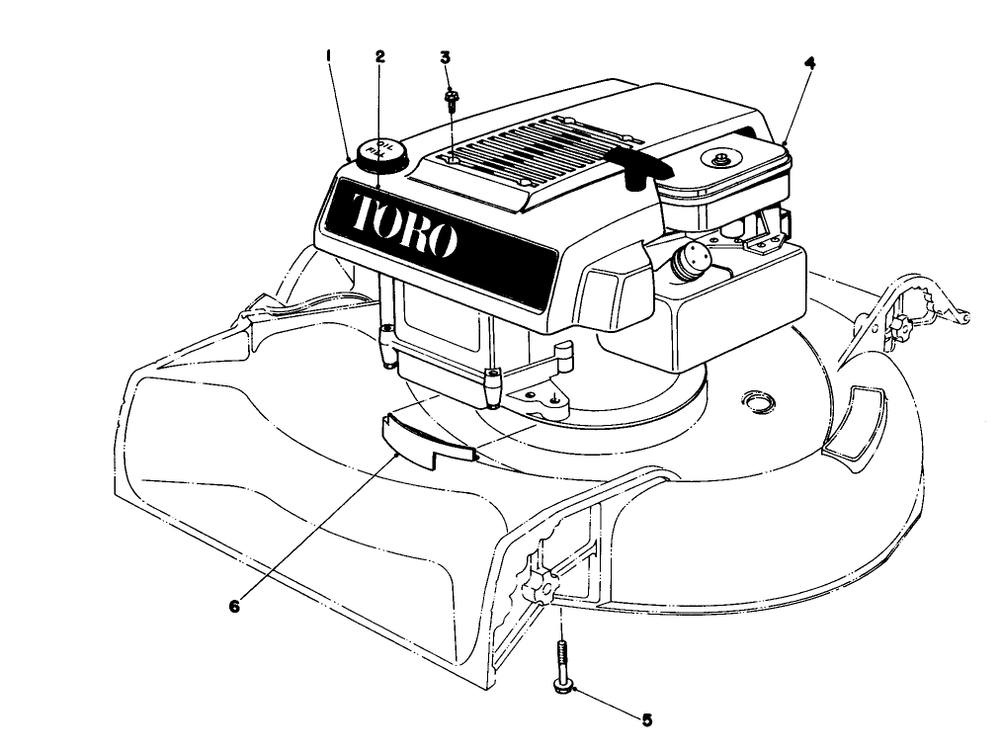 Engine Assembly Model 16360 And 16370 Diagram and Parts List for 16360 9000001 - 9999999 Toro Lawn Mower