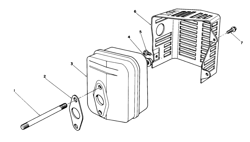 Muffler Assembly(Model No. Vmg6) Diagram and Parts List for 20526C 7000001 - 7999999 Toro Lawn Mower