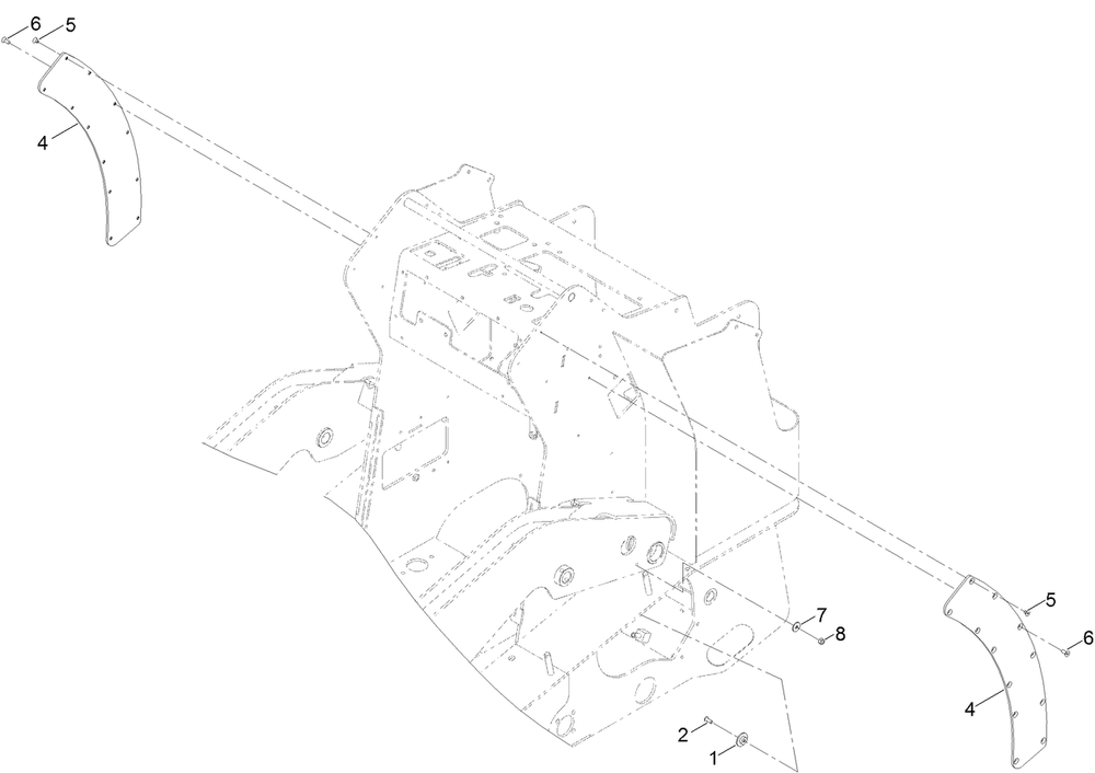 Loader Arm Wear Strip Kit No. 133-0241 Diagram and Parts List for 133-0241  Toro Lawn Tractor Accessories