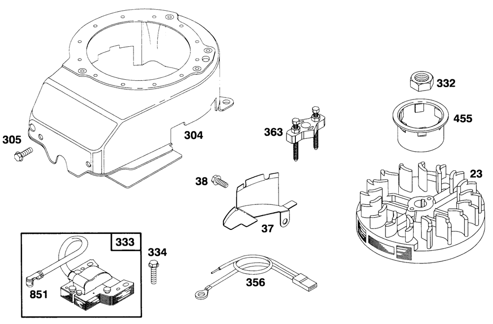 Engine Briggs & Stratton Model 127702-0131-01 Diagram and Parts List for 20903BC 4900001 - 4999999 Toro Lawn Mower