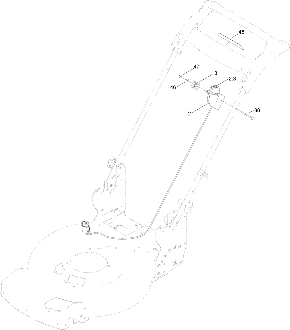 Starter Switch Assembly Diagram and Parts List for 21468 413000000 - 999999999 Toro Lawn Mower