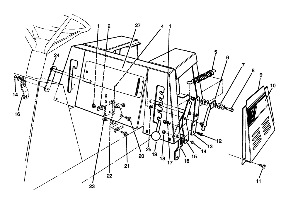 Linkage Assembly Diagram and Parts List for 70141 59000001 - 59999999 Toro Lawn Tractor