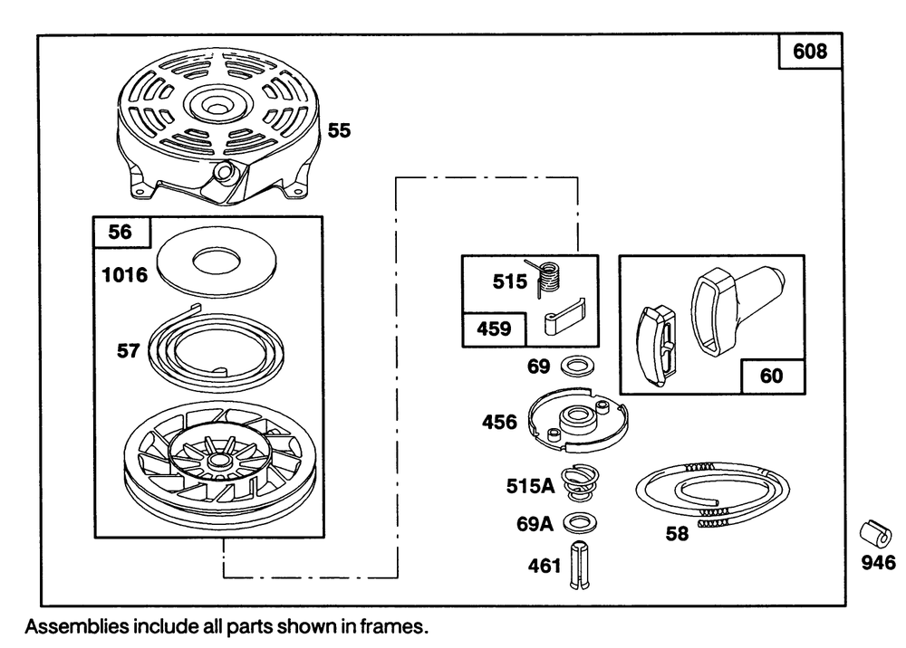 Engine Briggs & Stratton Model 124702-3115-01 Diagram and Parts List for 20218 2000001 - 2999999 Toro Lawn Mower